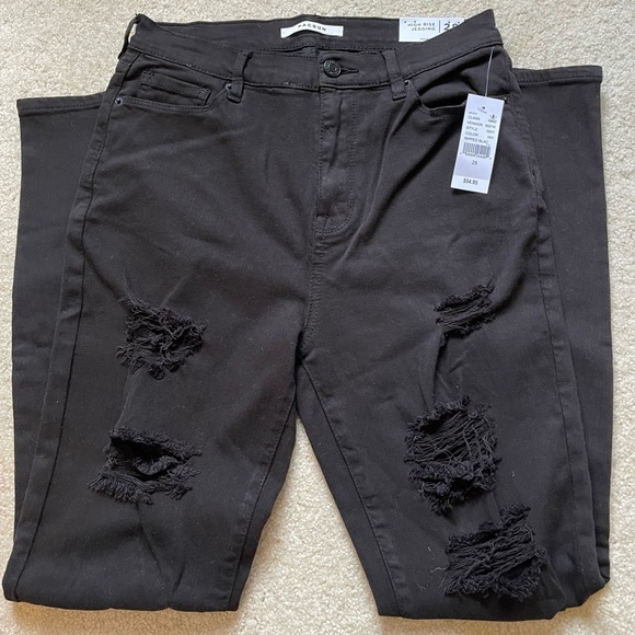 PacSun Denim - Black PACSUN Ripped Jegging